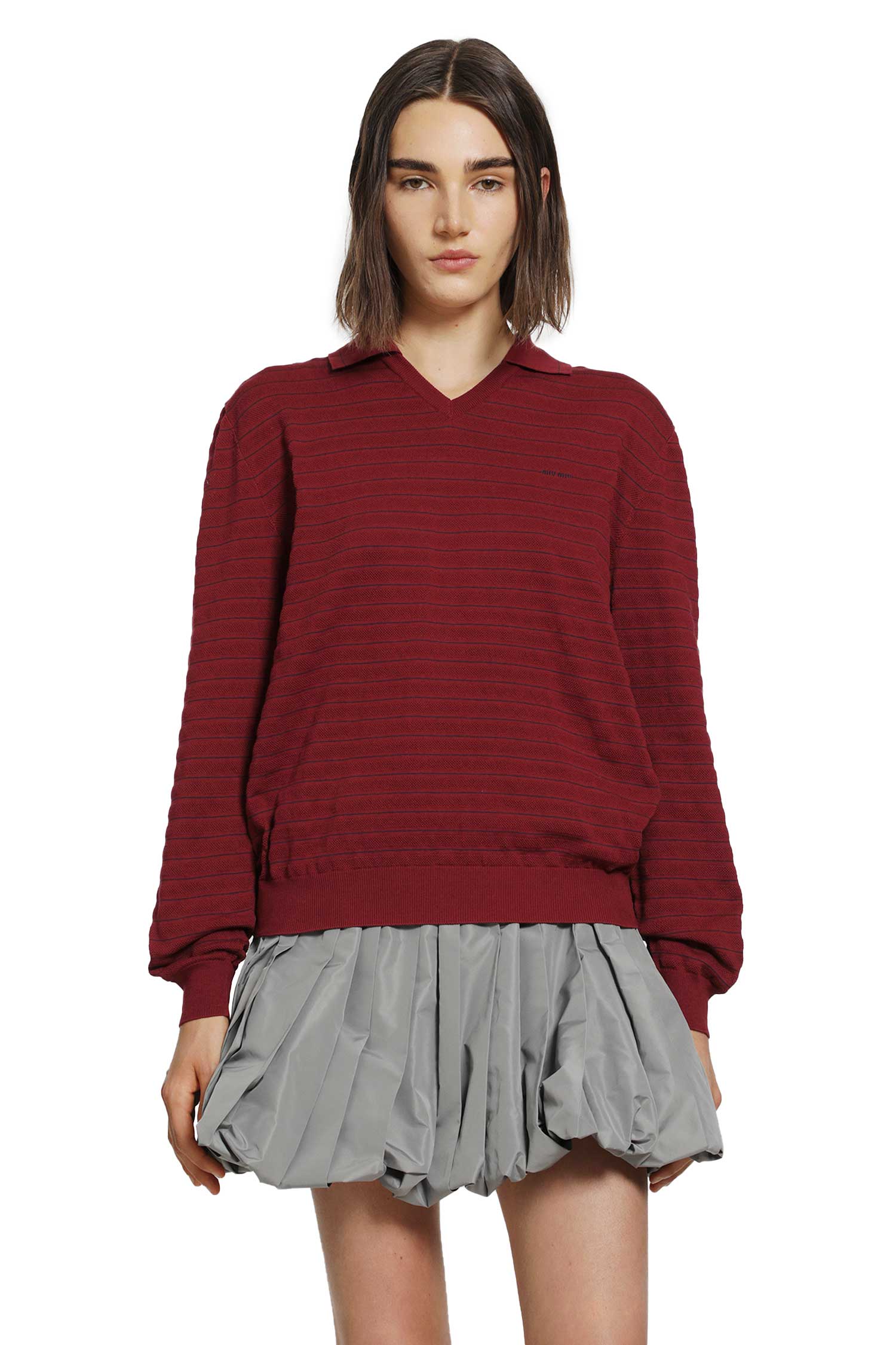 Miu Miu Polo Cotton Sweater, view 2