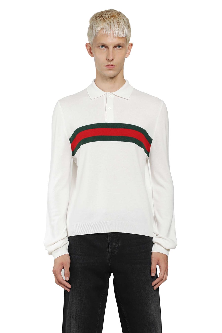 Gucci Polo Shirt With Web, view 2