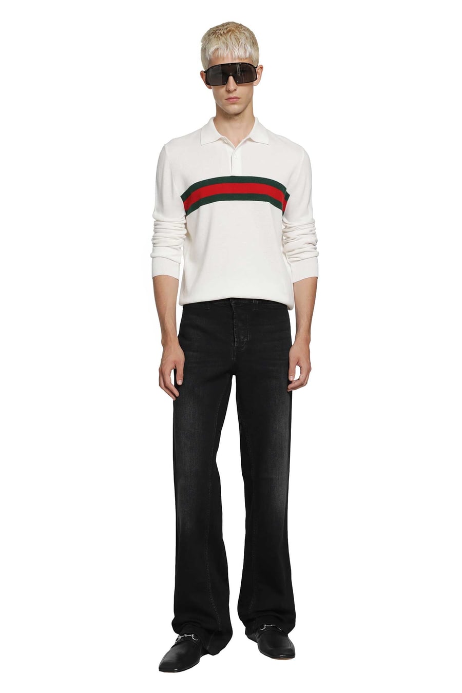 Gucci Polo Shirt With Web, view 5