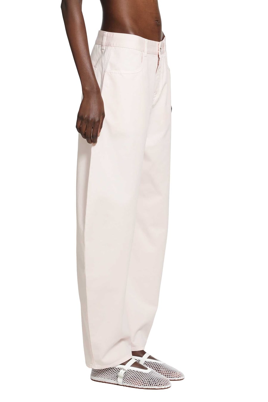 Alaïa Round Denim Pants, view 3