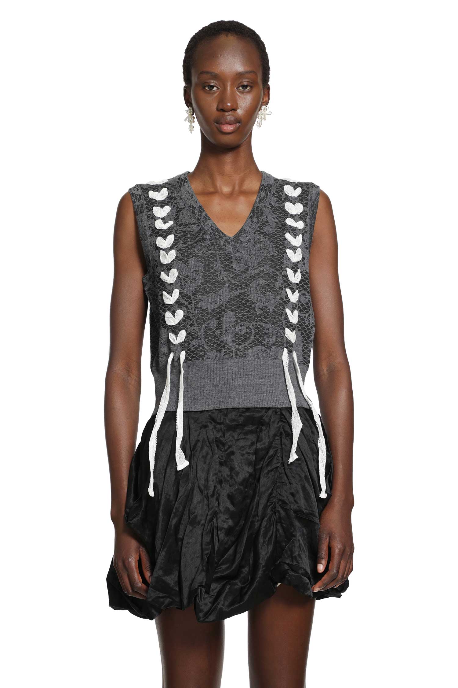 RENLI SU Knit Floral Vest