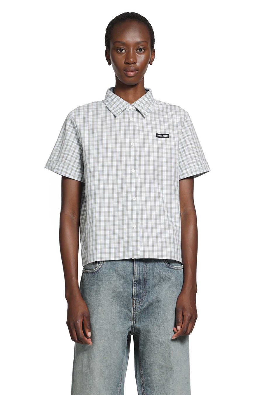 Miu Miu Checked Poplin Shirt