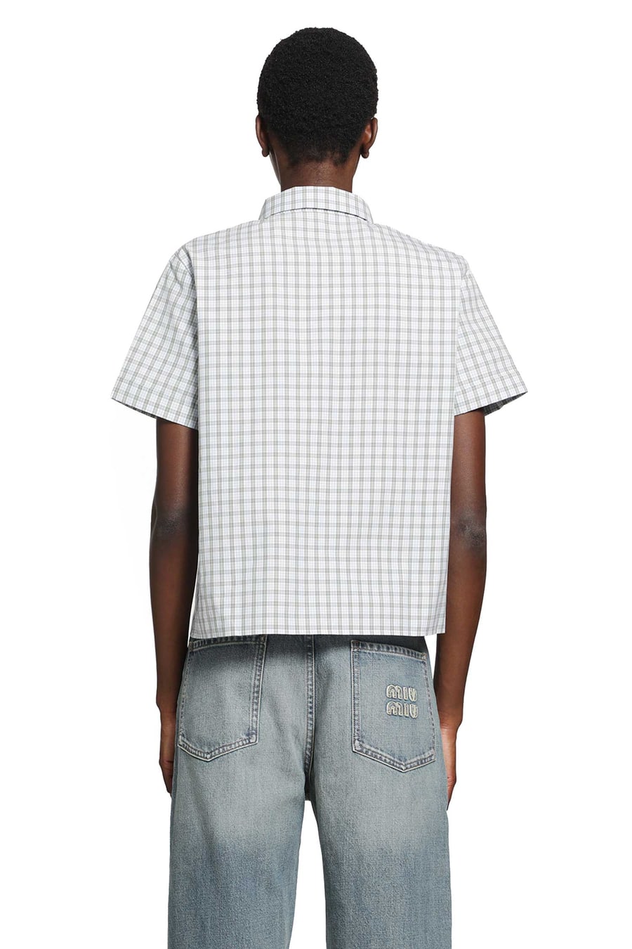 Miu Miu Checked Poplin Shirt, view 3