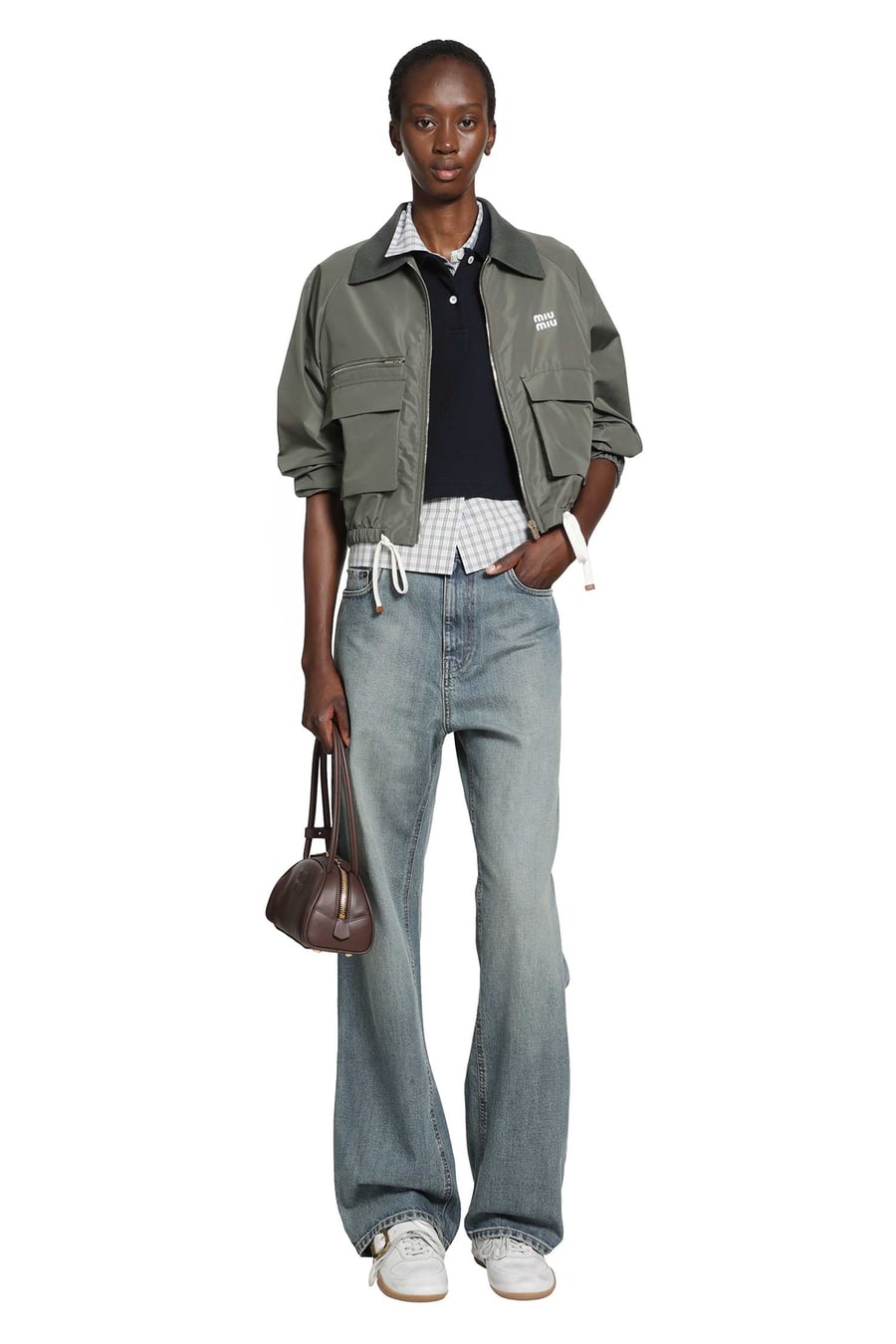 Miu Miu Checked Poplin Shirt, view 5