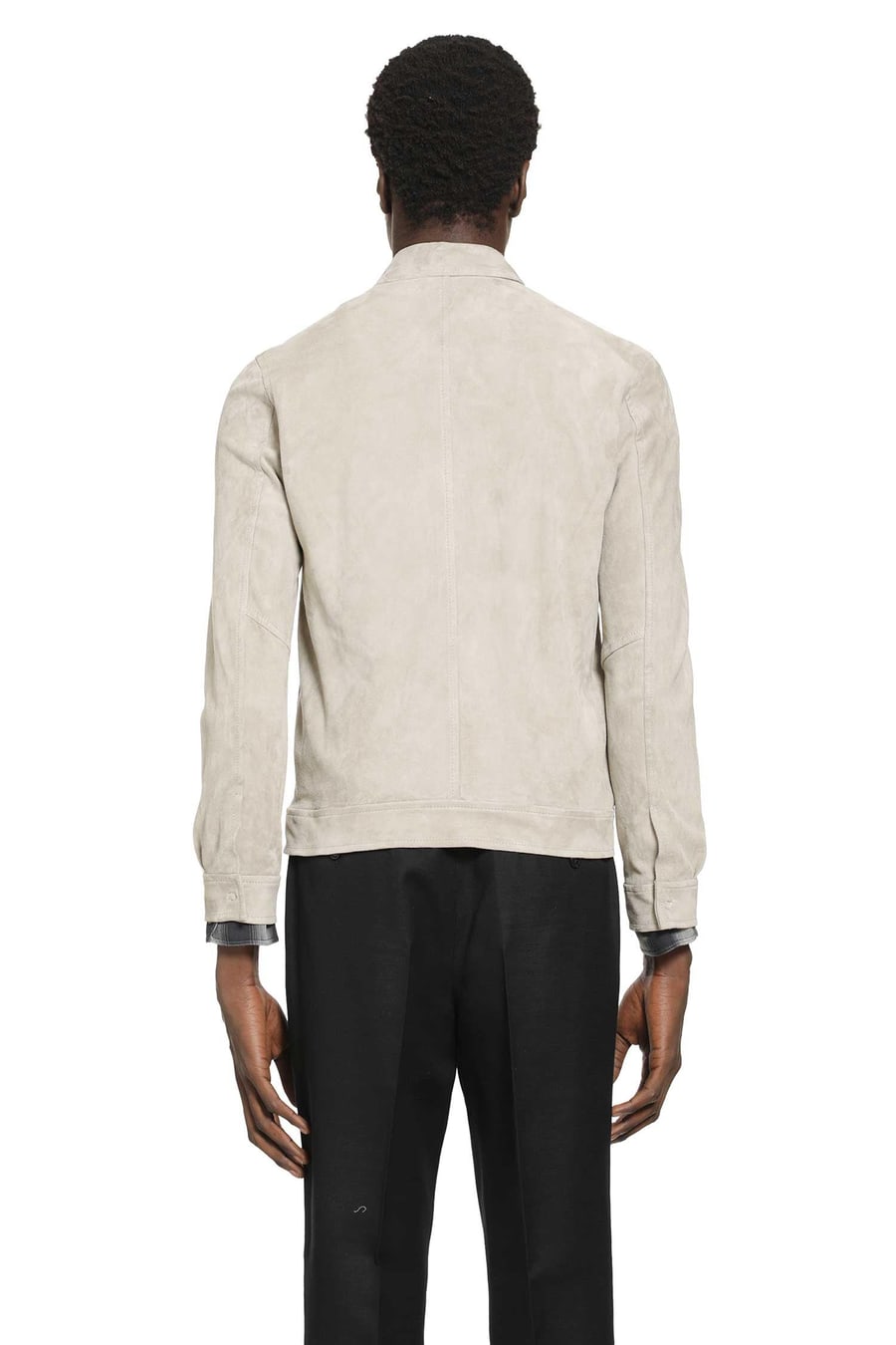 GIORGIO BRATO Leather Zip-Up Jacket, view 3