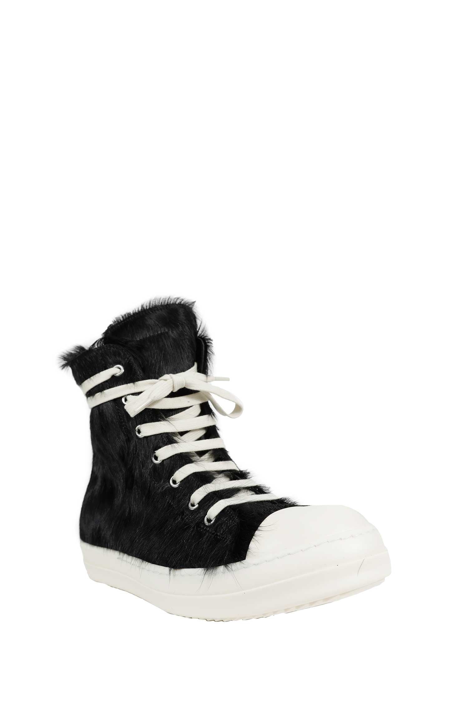 Rick Owens Tower Sneaks in Hair-on Calfskin, view 2