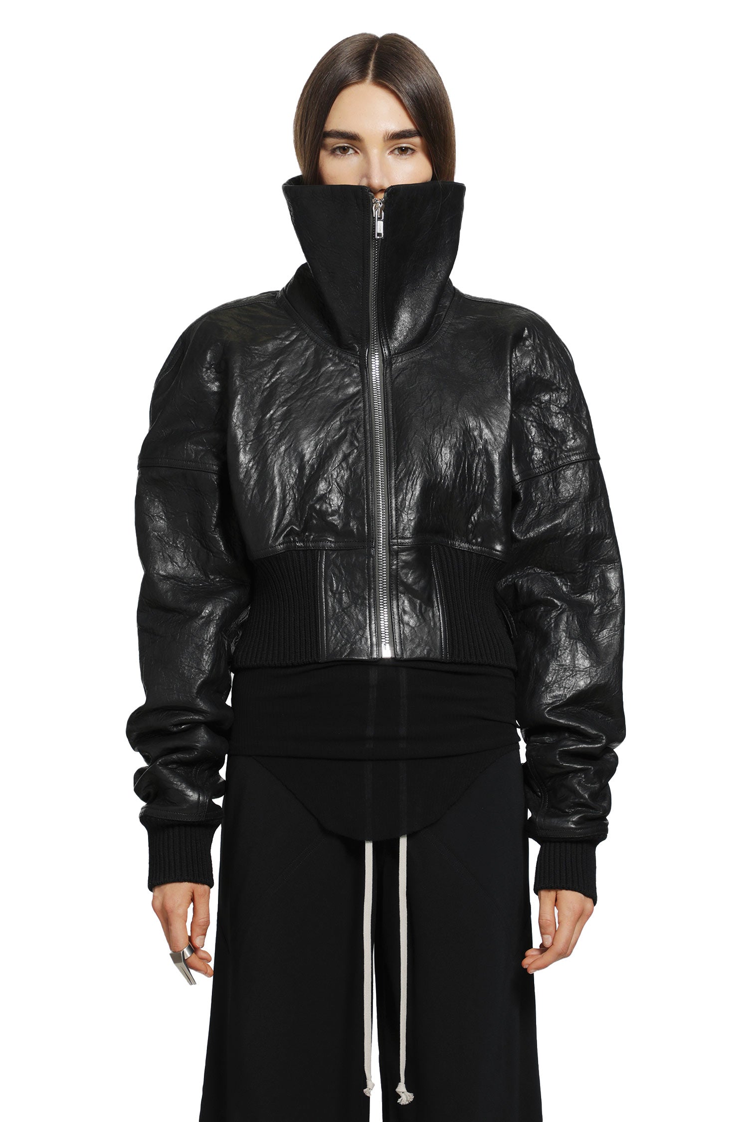 Rick Owens Tower Dracuflight Cropped Bomber, view 2