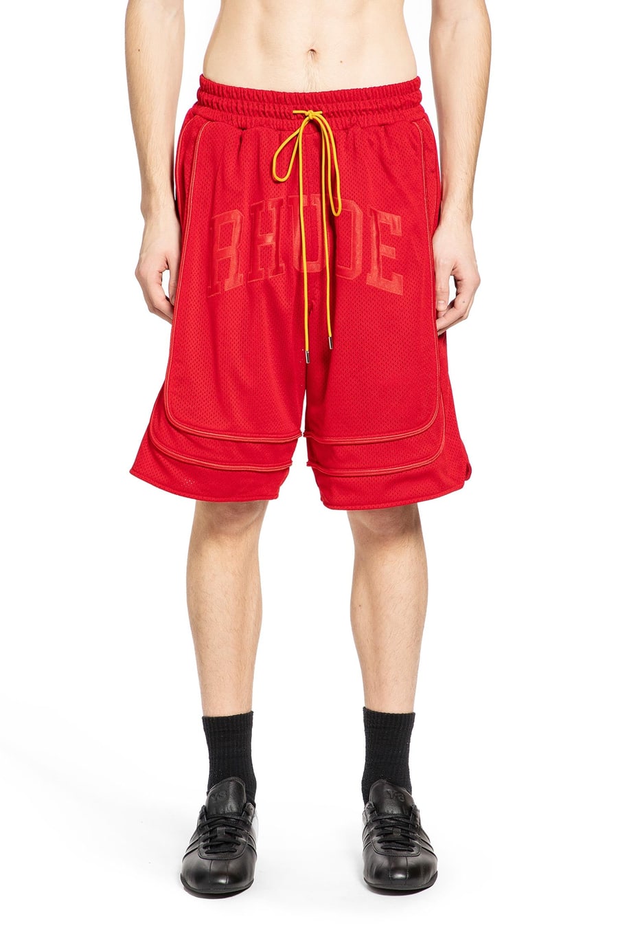 RHUDE Baggy Mesh Collegiate Shorts, view 2