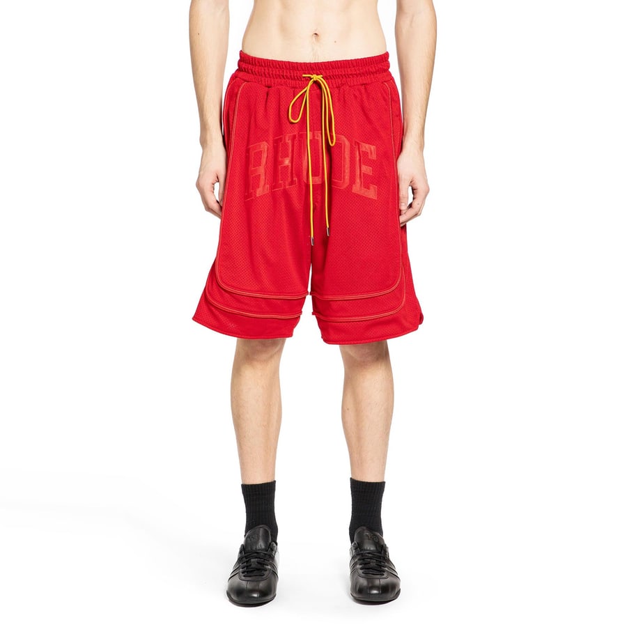 RHUDE Baggy Mesh Collegiate Shorts, view 7