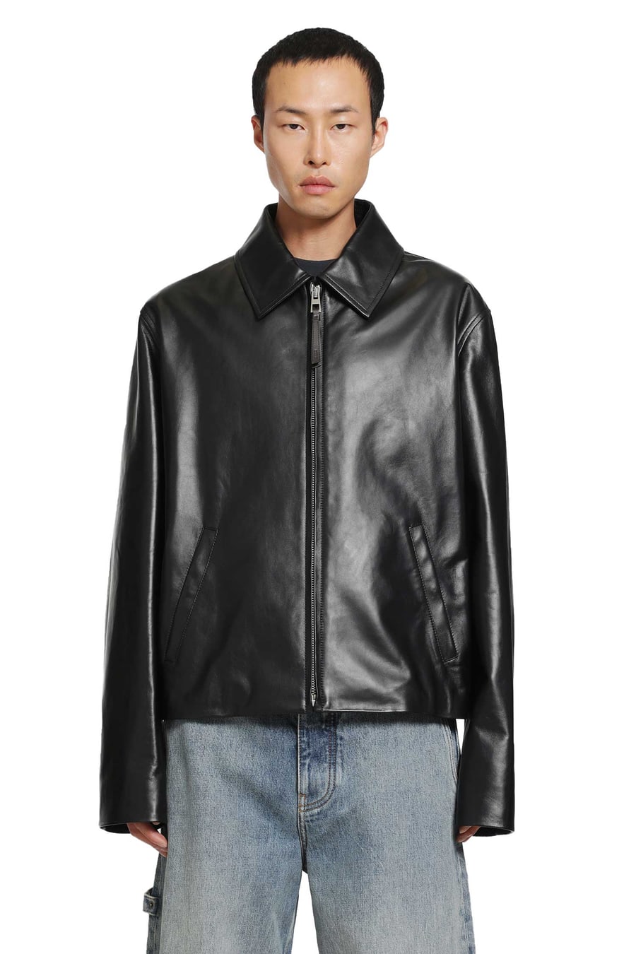 Loewe Zip-Up Jacket in Lambskin, view 2