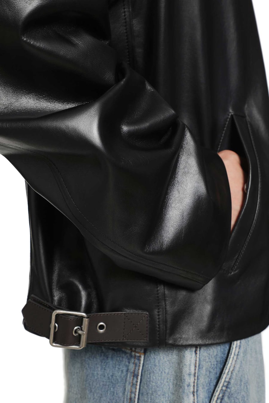 Loewe Zip-Up Jacket in Lambskin, view 6