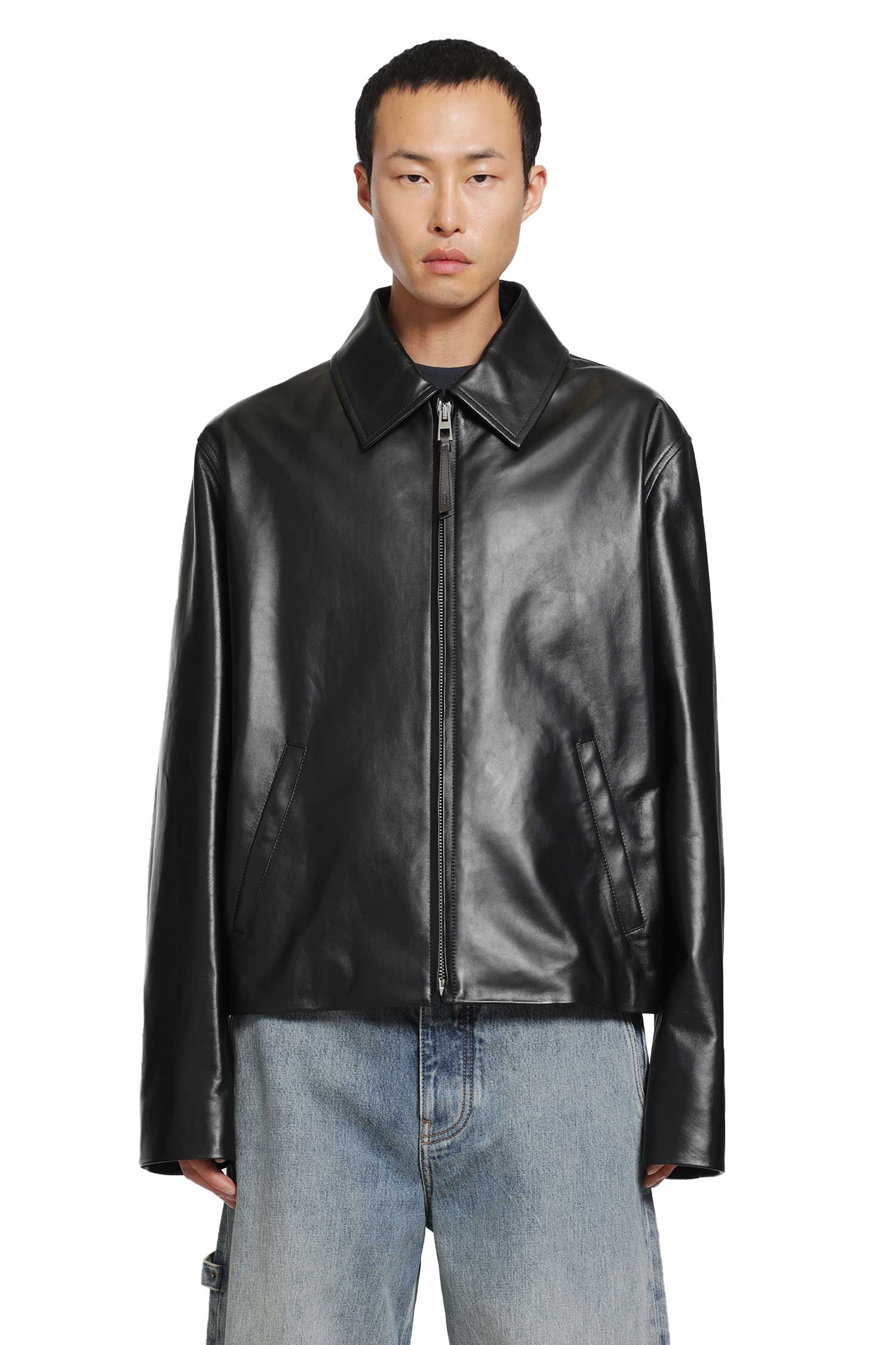 Loewe Zip-Up Jacket in Lambskin, view 2