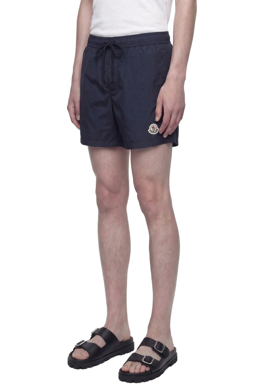 Moncler Logo Patch Swim Shorts, view 3
