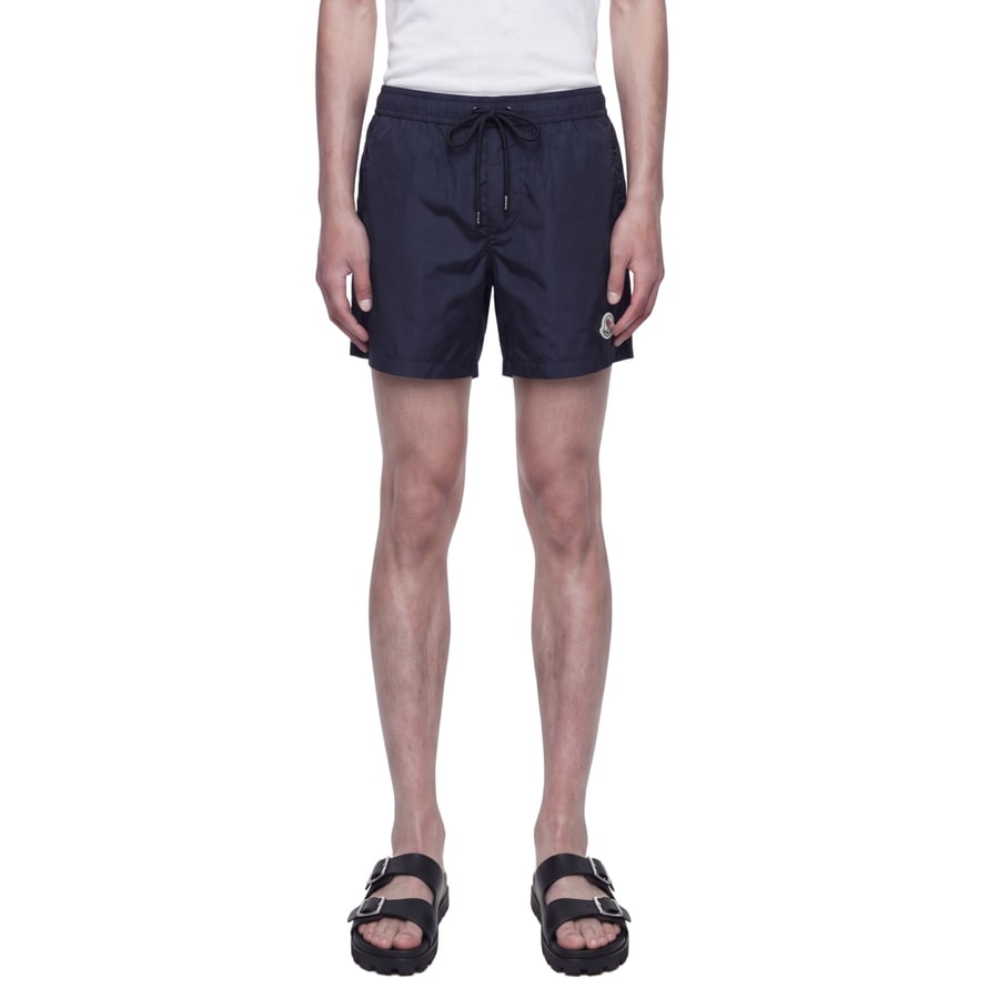 Moncler Logo Patch Swim Shorts, view 6