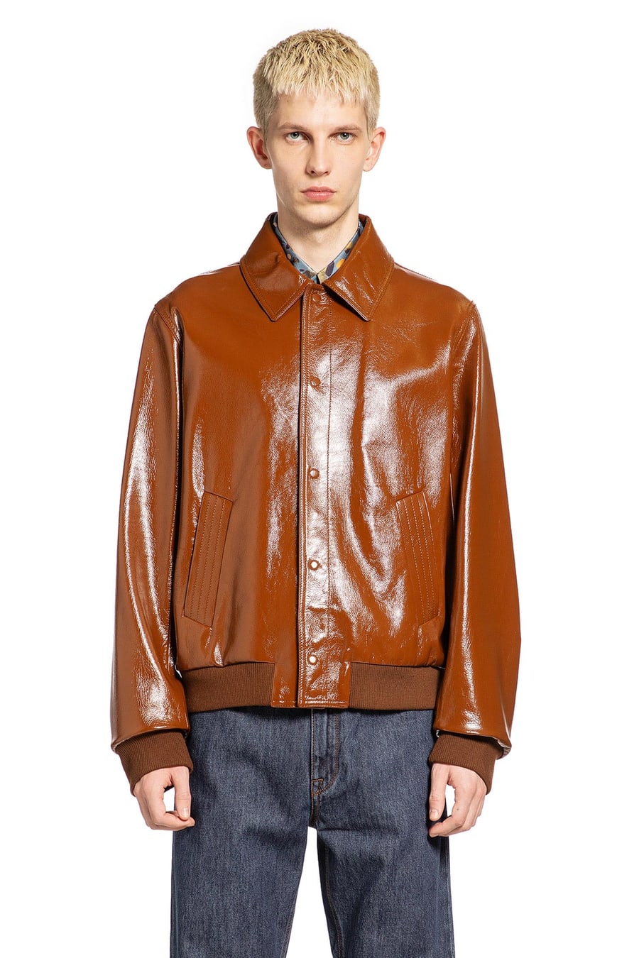 Fendi Lacquered Leather  Jacket, view 2