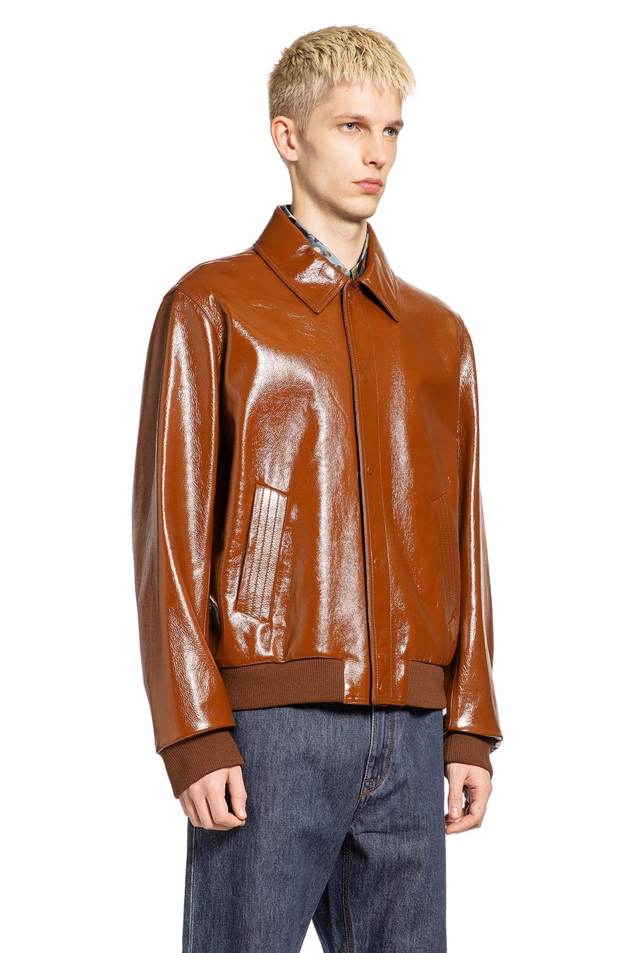 Fendi Lacquered Leather  Jacket, view 3