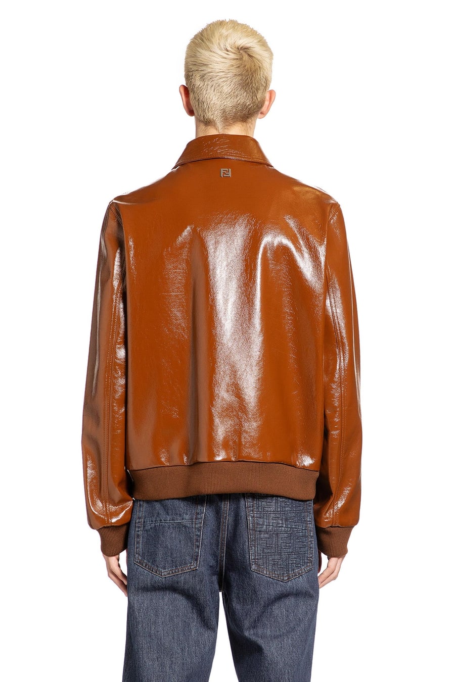 Fendi Lacquered Leather  Jacket, view 4