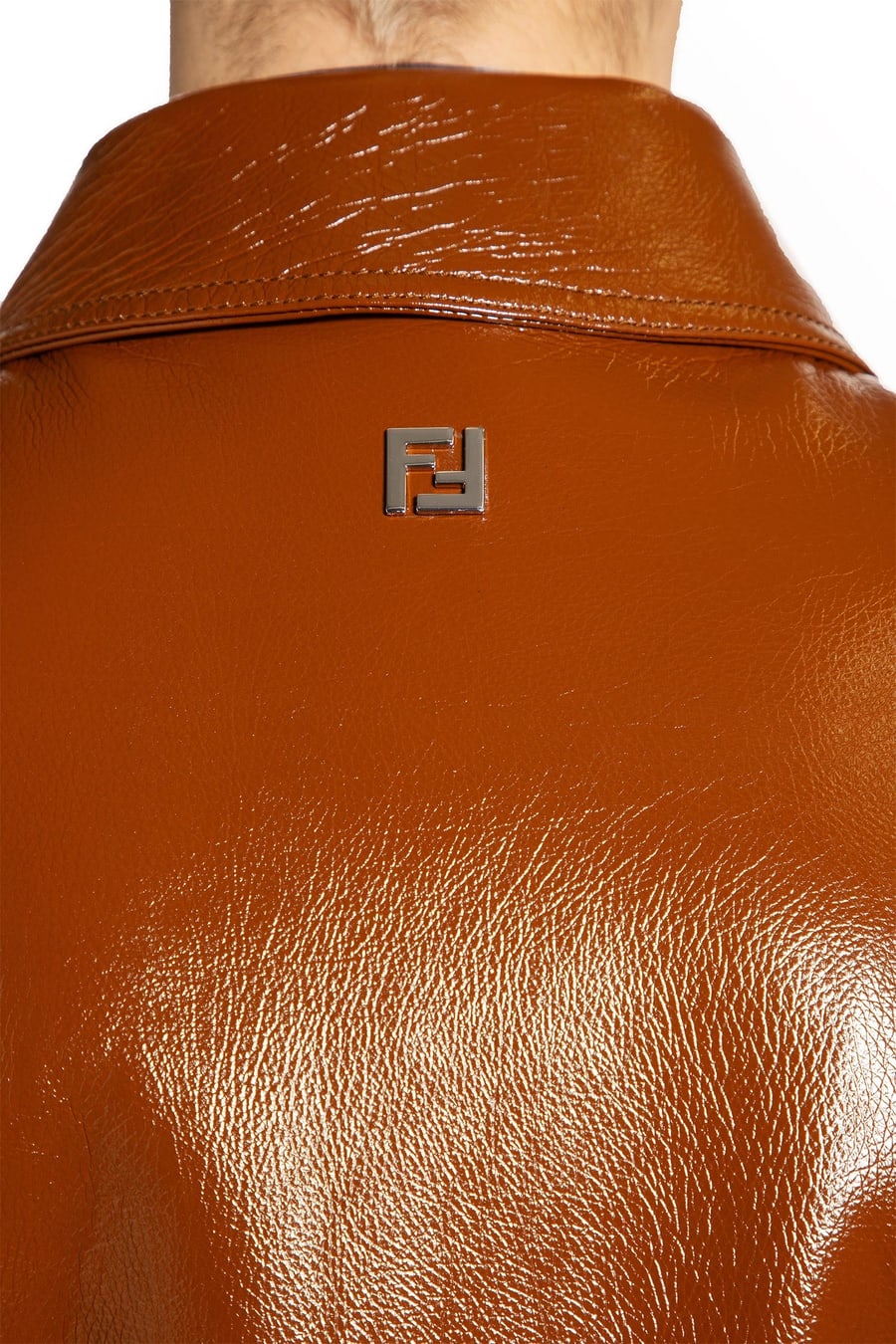 Fendi Lacquered Leather  Jacket, view 5
