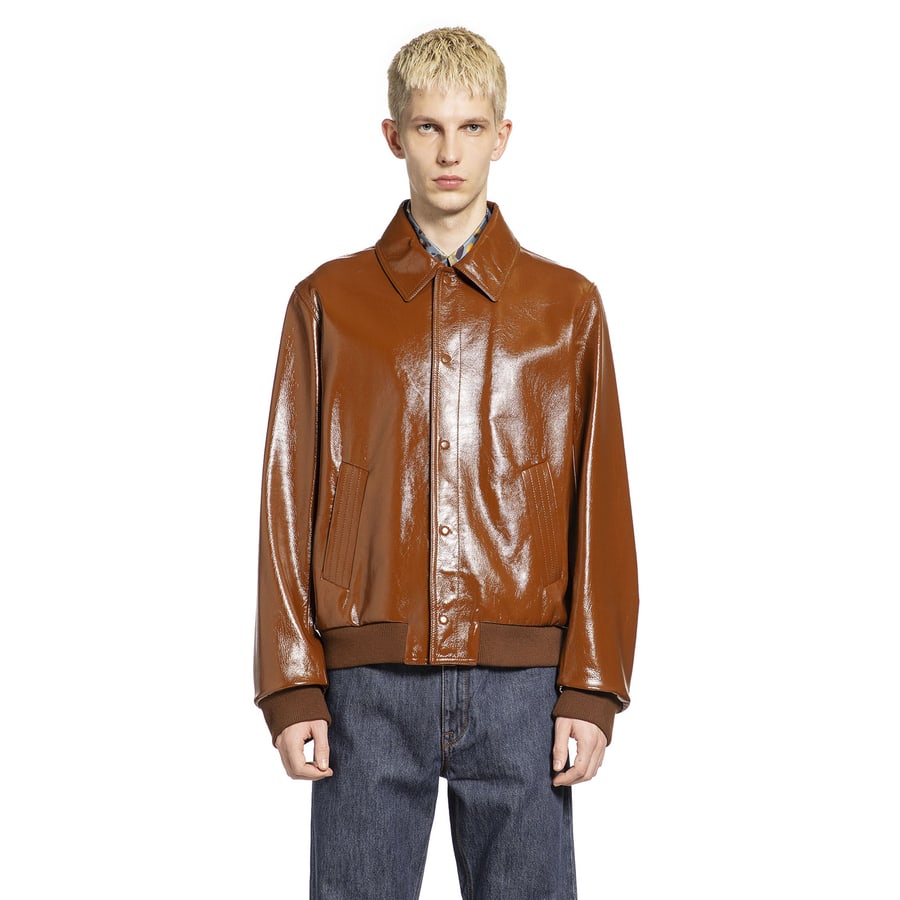 Fendi Lacquered Leather  Jacket, view 7