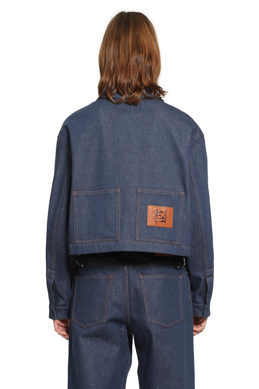 Fendi Cropped Denim Jacket, view 4