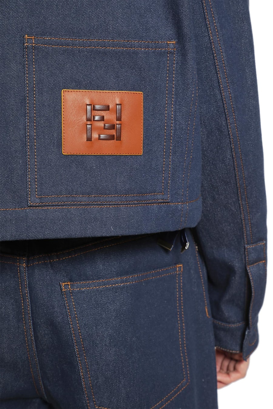 Fendi Cropped Denim Jacket, view 5