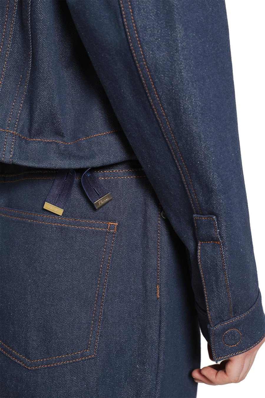 Fendi Cropped Denim Jacket, view 6