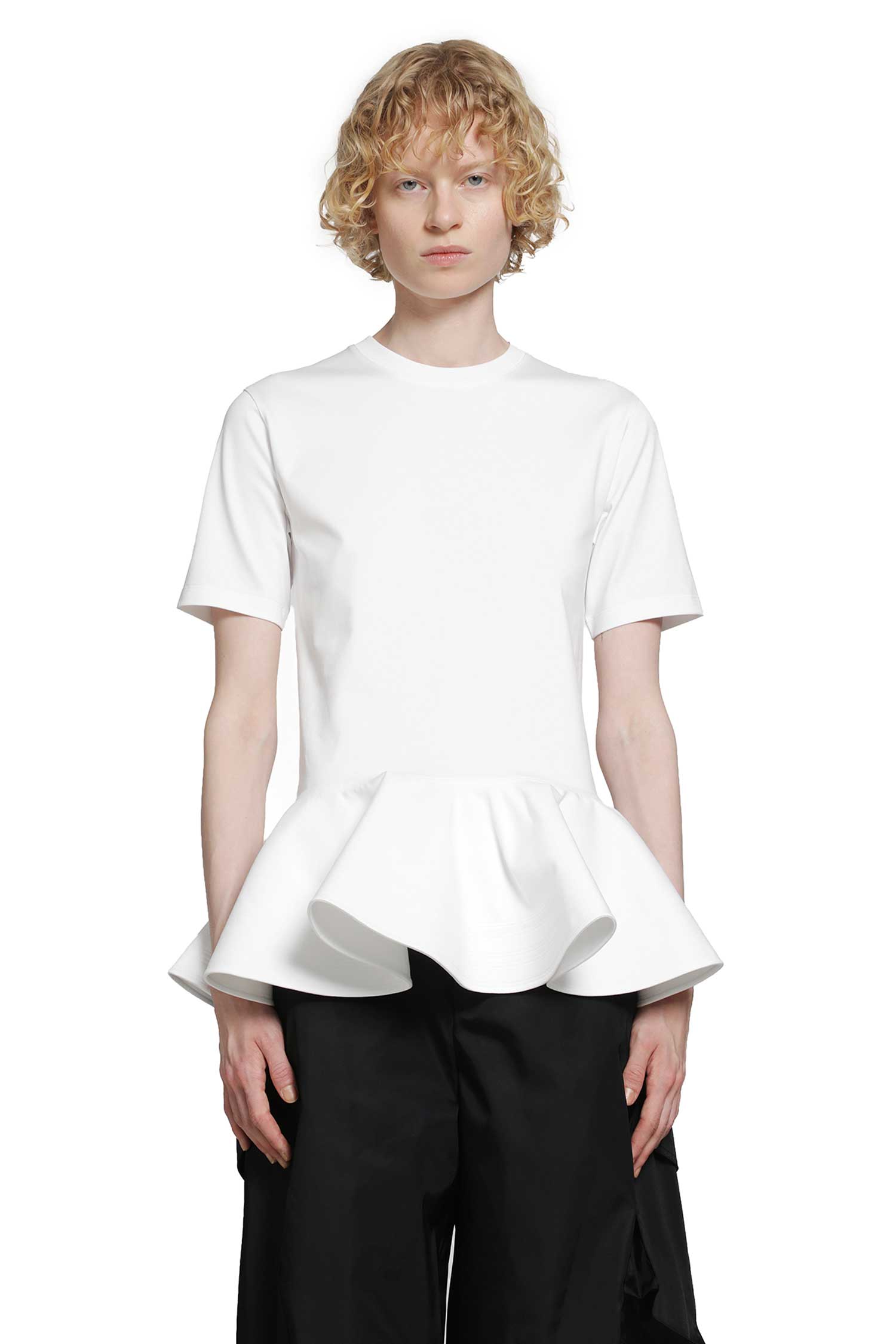 Alaïa Cotton Jersey Crinoline T-Shirt, view 2