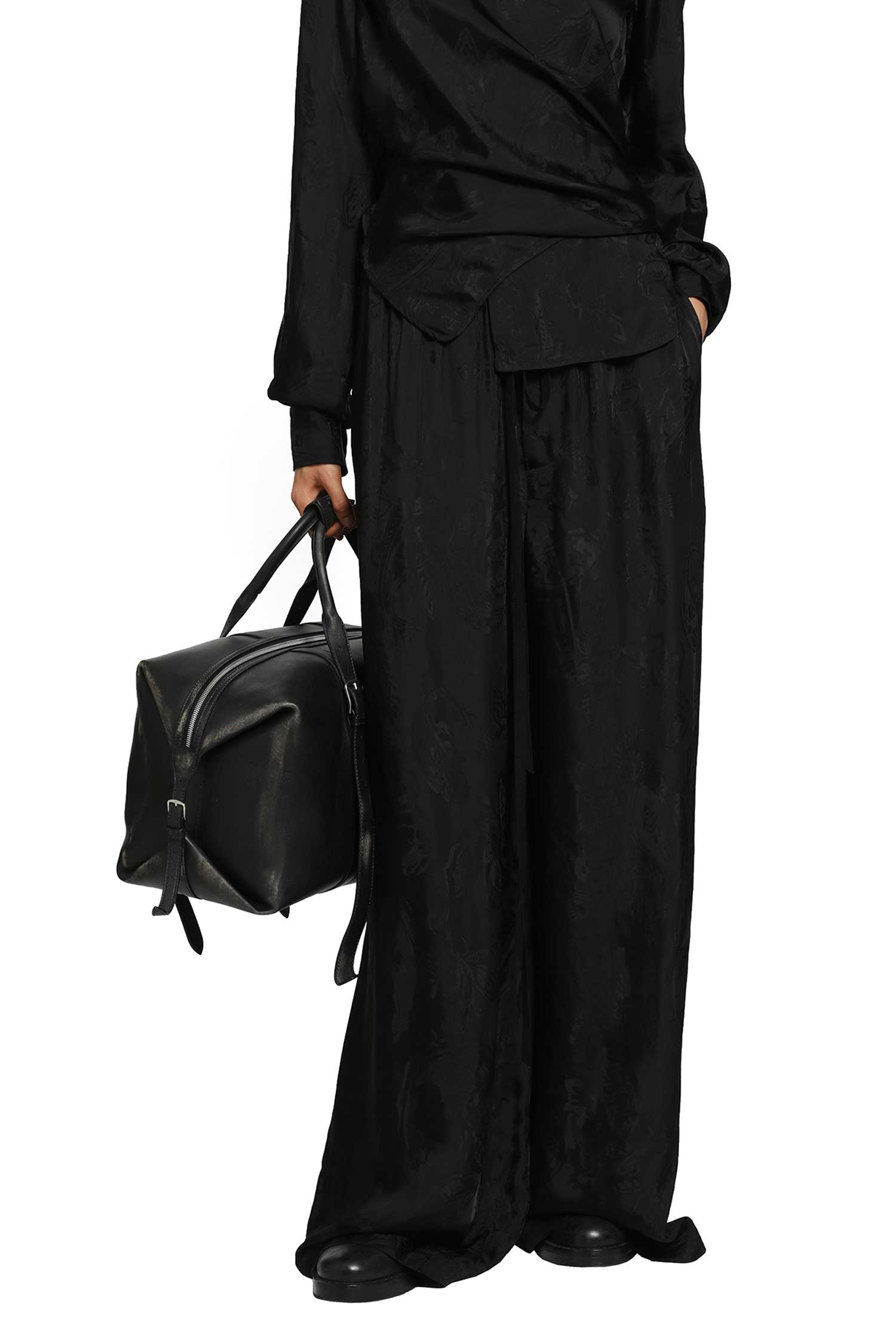 Ann Demeulemeester Nevi Lounge Pants in Paisley Satin