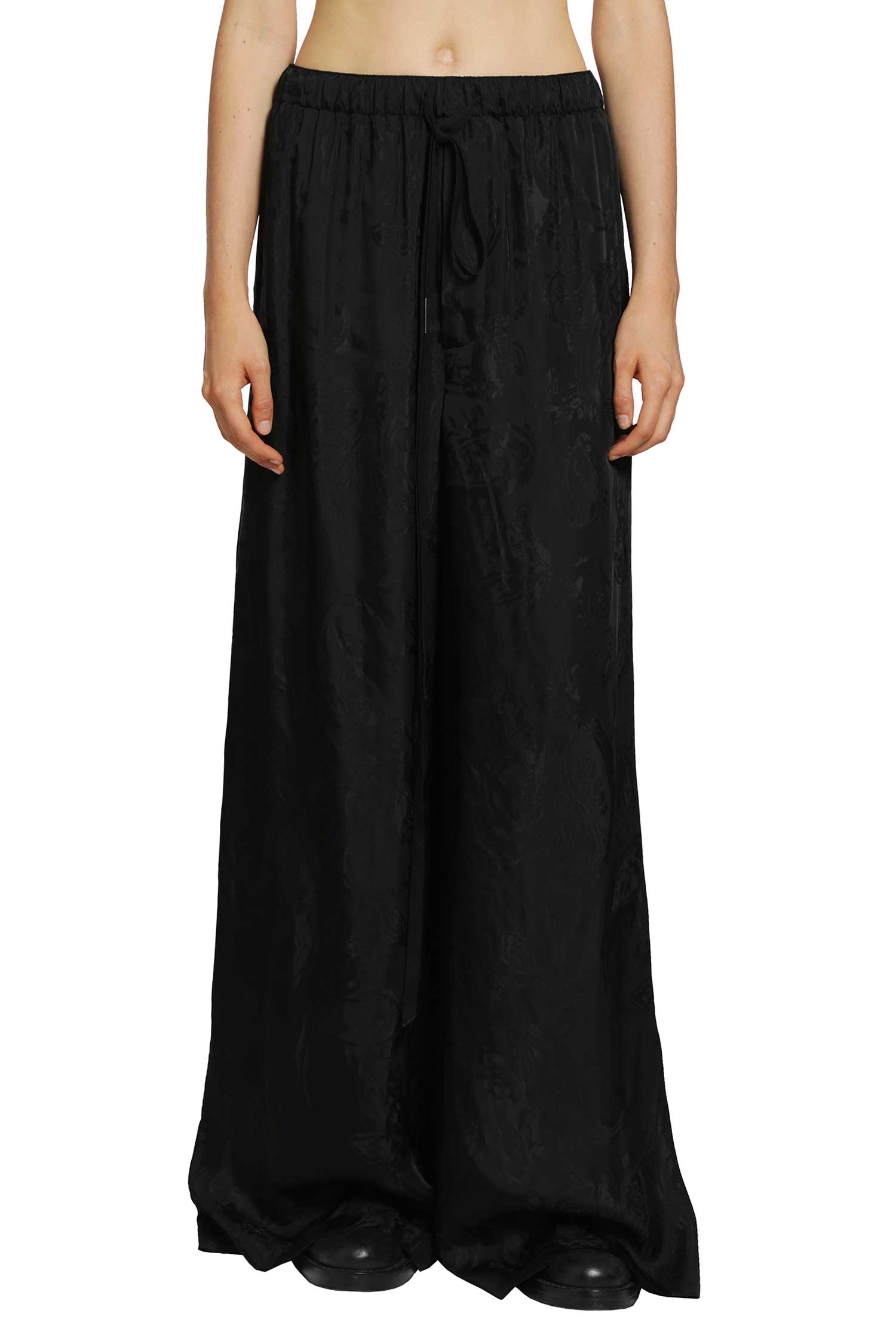 Ann Demeulemeester Nevi Lounge Pants in Paisley Satin, view 2