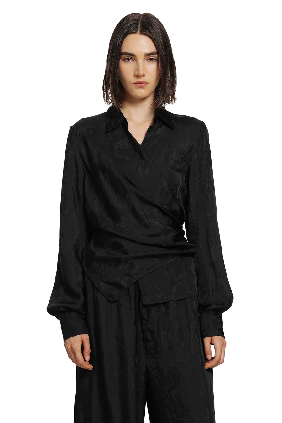 Ann Demeulemeester Alba Wrap Shirt, view 2