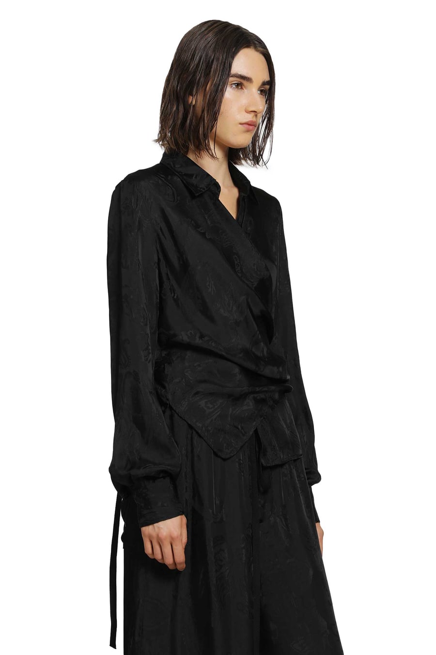 Ann Demeulemeester Alba Wrap Shirt, view 3