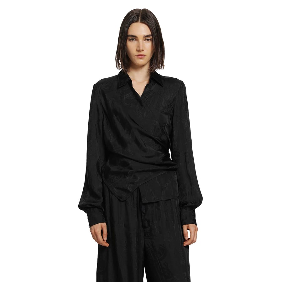 Ann Demeulemeester Alba Wrap Shirt, view 6