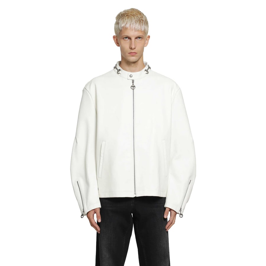 Gucci Leather Horsebit Biker Jacket, view 7