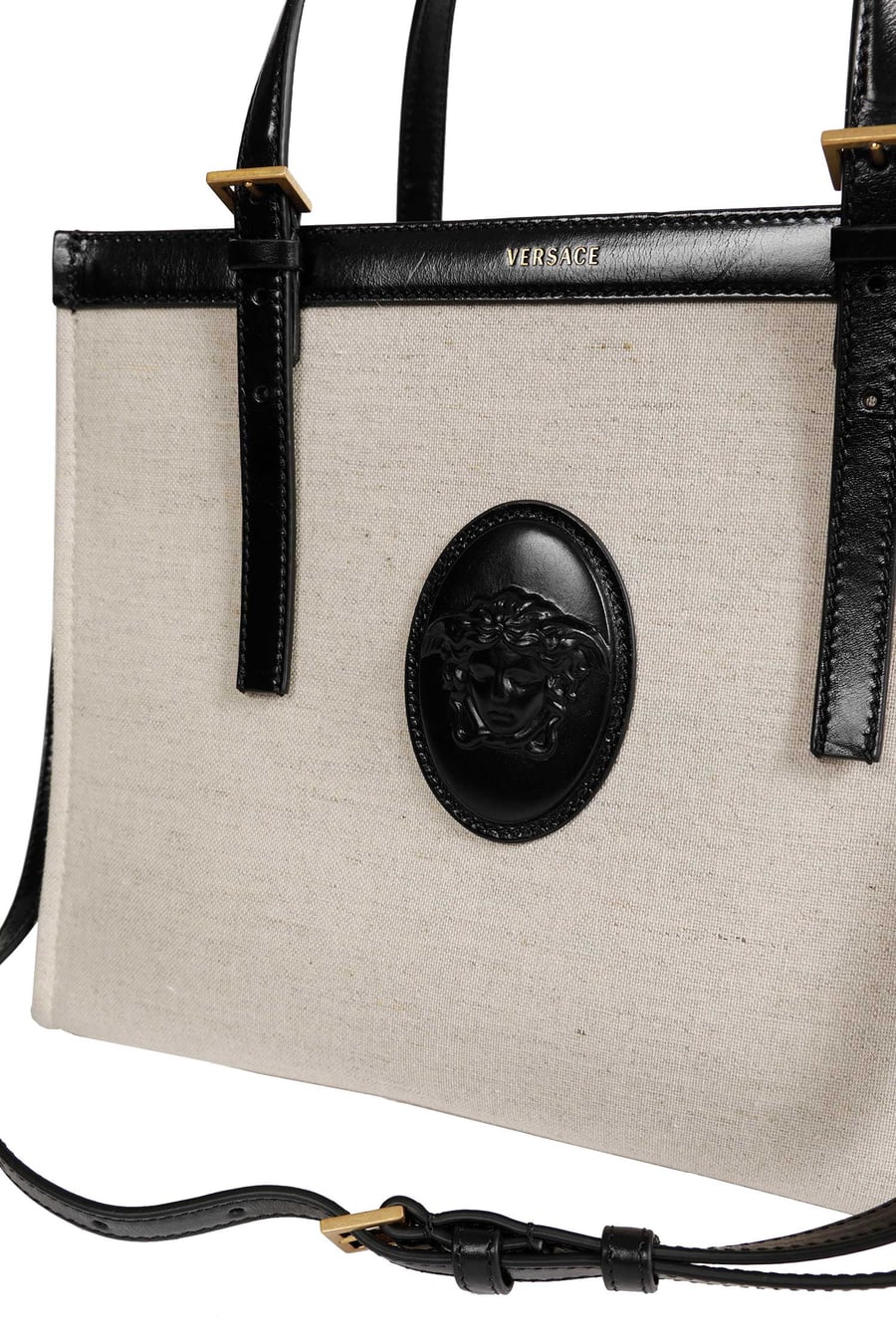 Versace Rivière Canvas Tote Bag, view 5