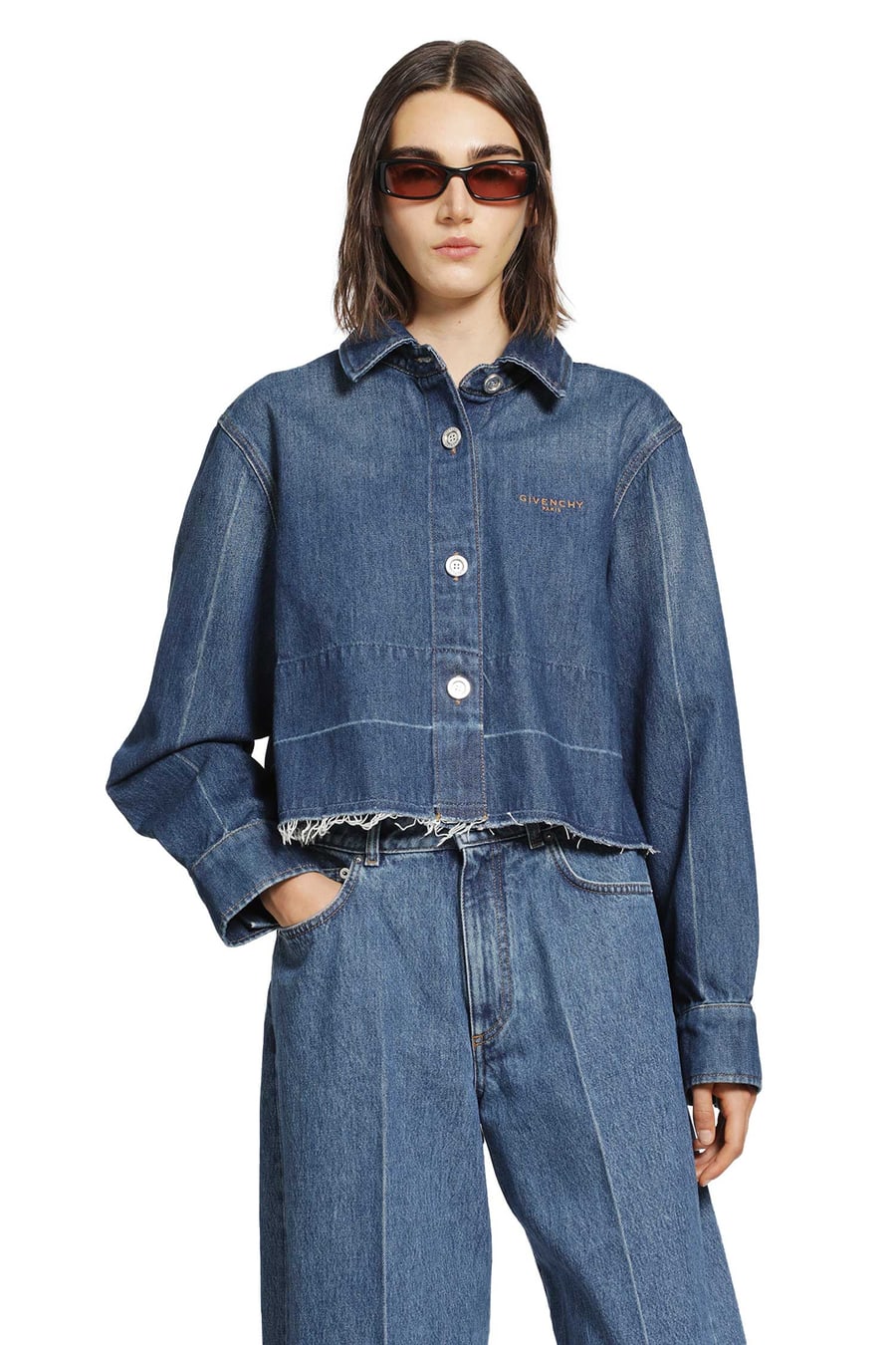 Givenchy Cropped Denim Shirt