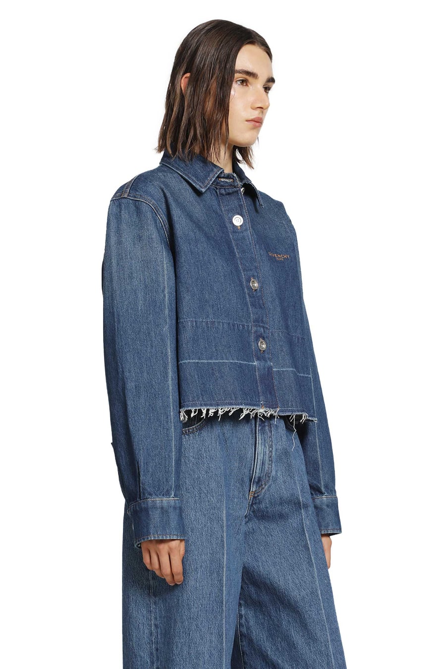 Givenchy Cropped Denim Shirt, view 3
