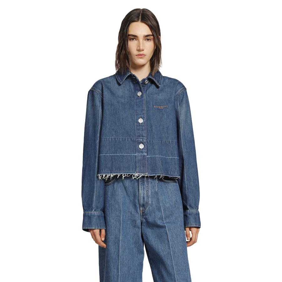 Givenchy Cropped Denim Shirt, view 7