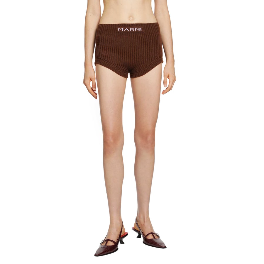 Marni Wool Cashmere Logo Briefs, view 7