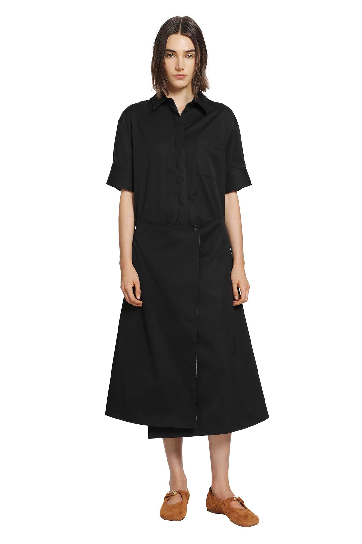 Loewe Shirt Dress in Cotton and Silk, view 2