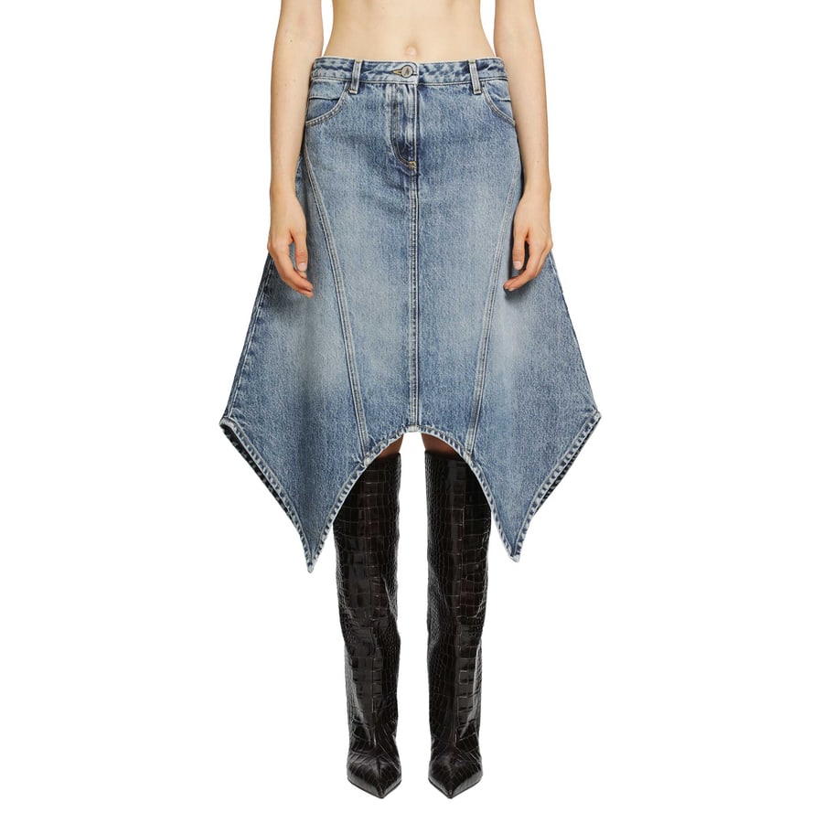 The Attico Denim Midi Skirt, view 7