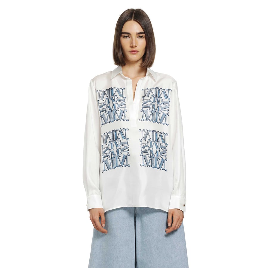 Max Mara Printed Silk Shirt, view 6