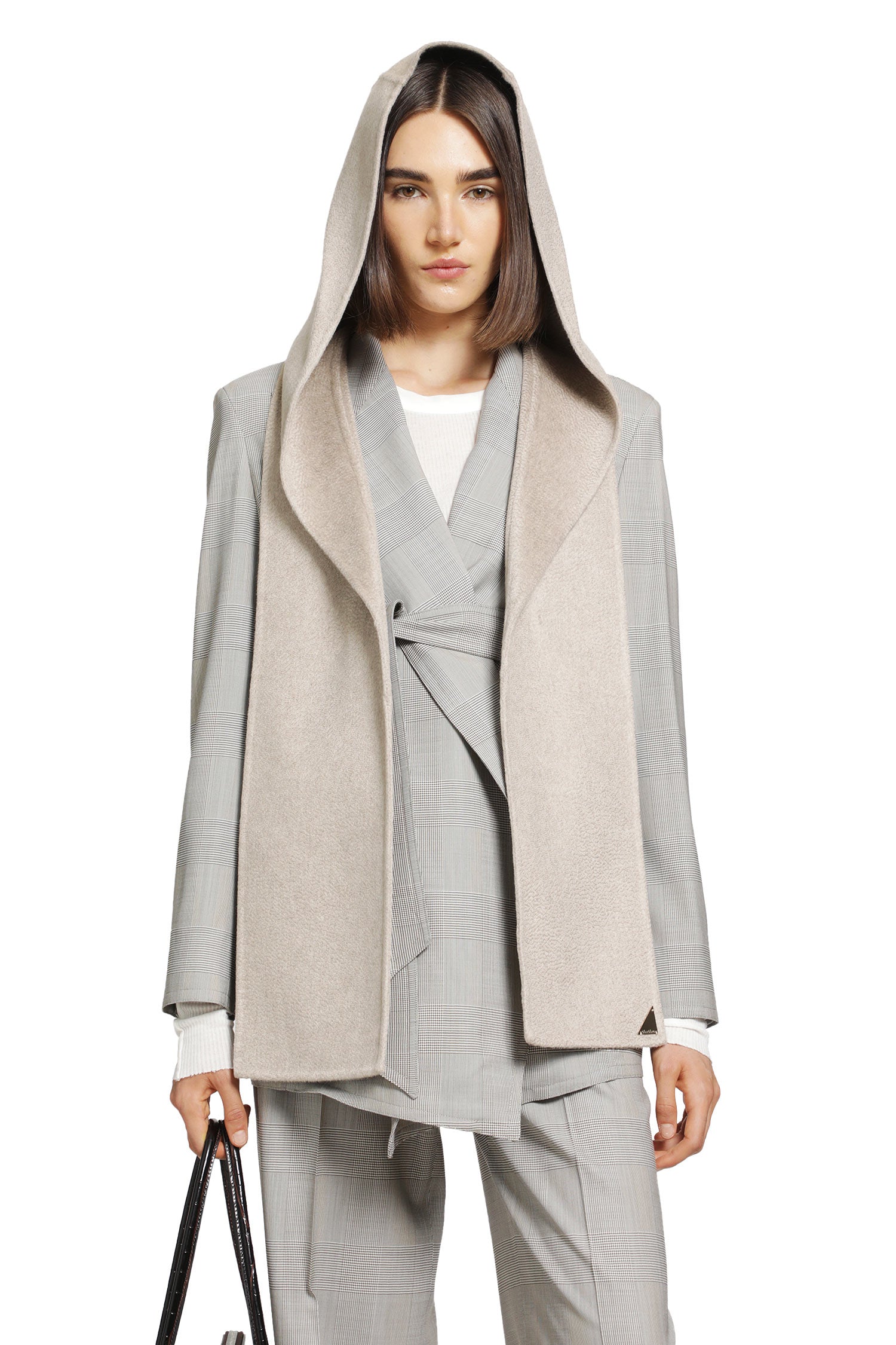 Max Mara Glen Plaid Wool Robe-inspired Coat