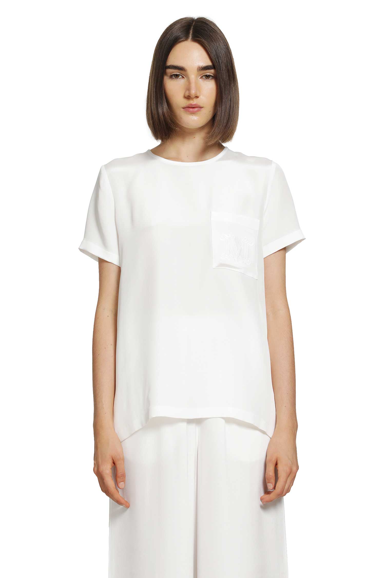 Max Mara Printed Crepe De Chine Blouse