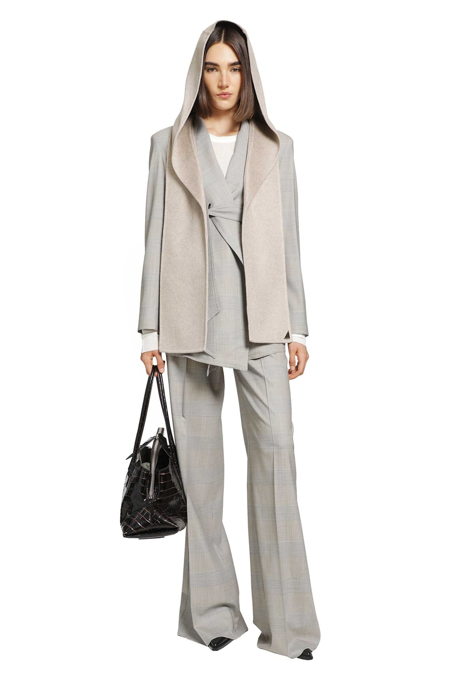 Max Mara Glen Plaid Wool Trousers, view 5