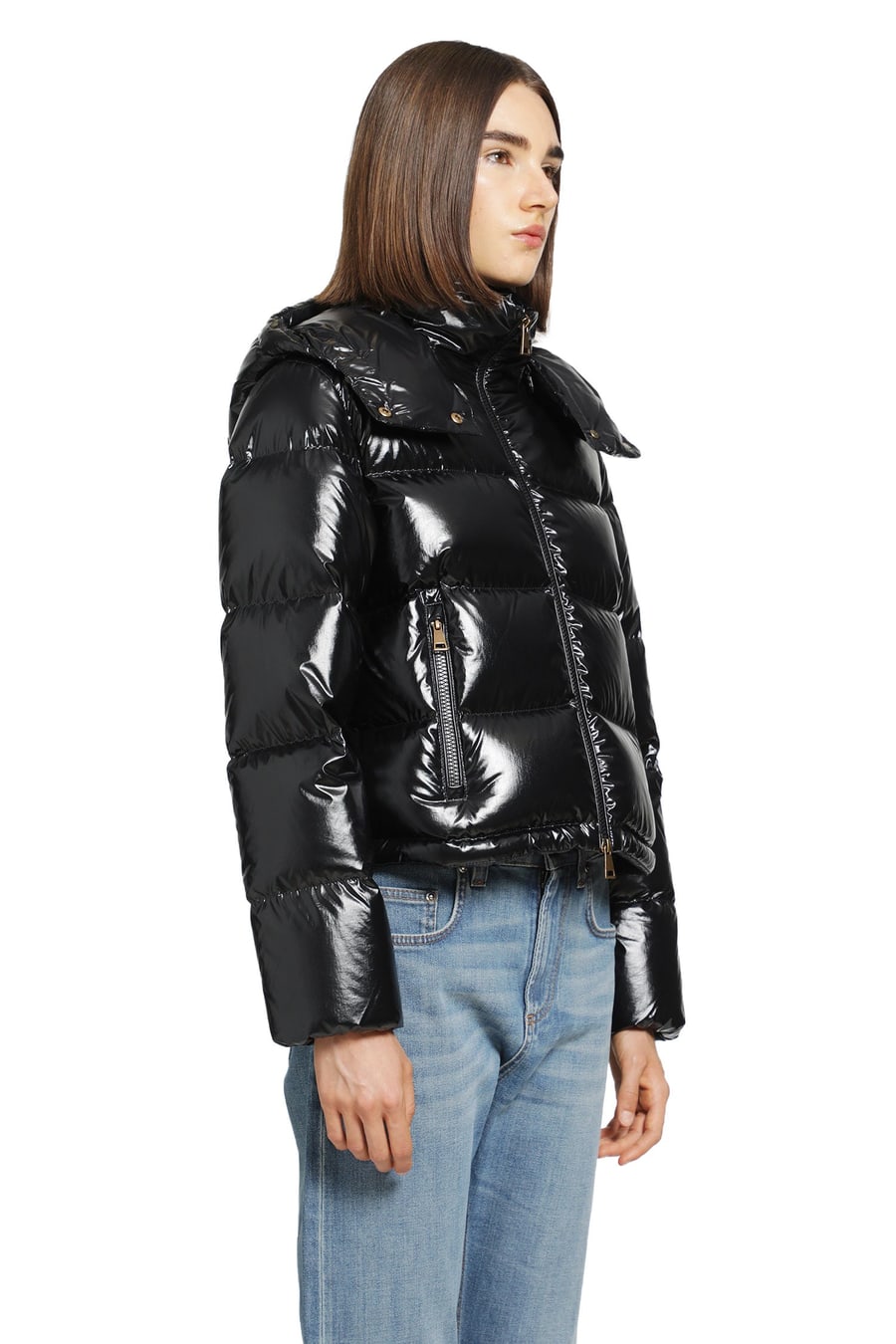 Moncler Niveole Short Down Jacket, view 3