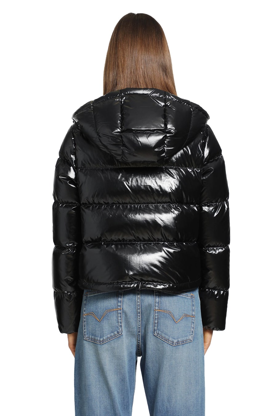 Moncler Niveole Short Down Jacket, view 4