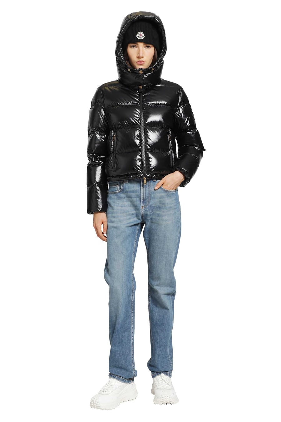Moncler Niveole Short Down Jacket, view 5