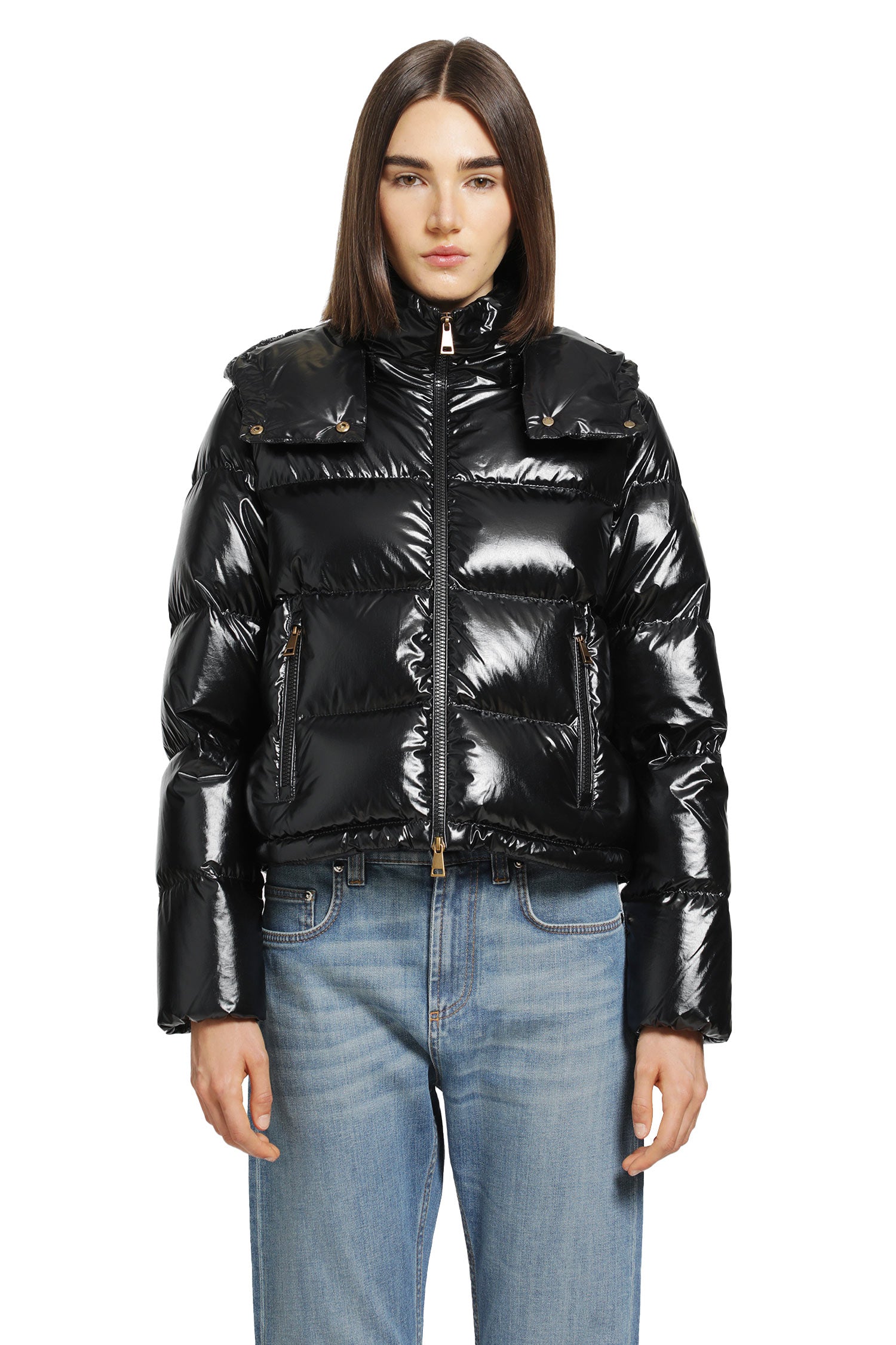 Moncler Niveole Short Down Jacket, view 2
