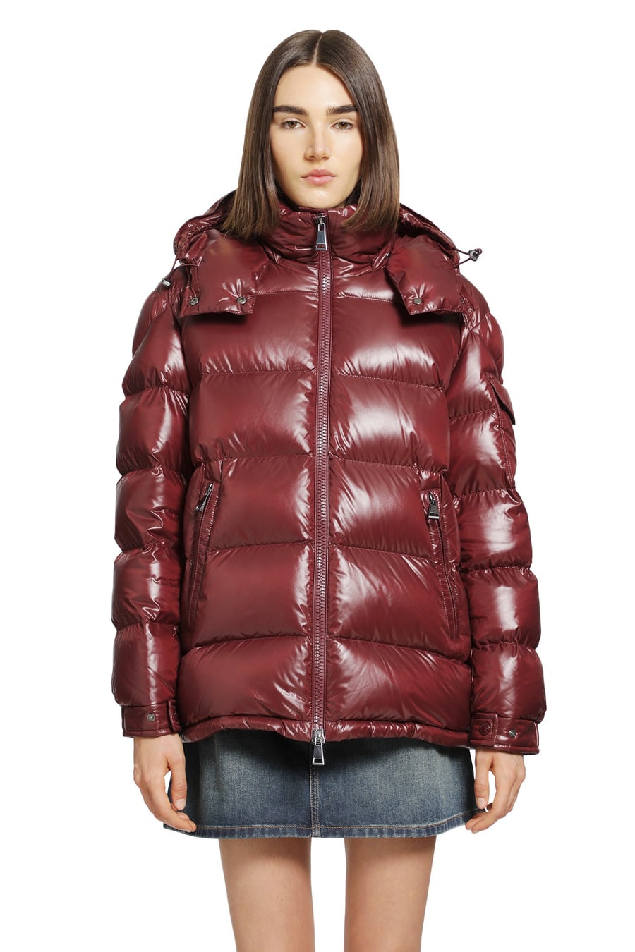 Moncler Maire Hooded Short Down Jacket, view 2