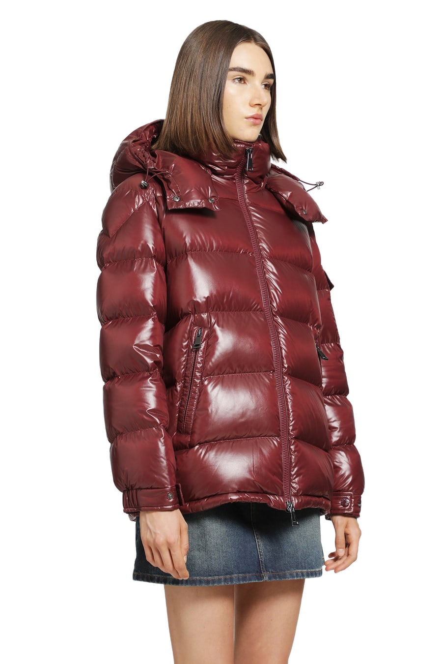 Moncler Maire Hooded Short Down Jacket, view 3
